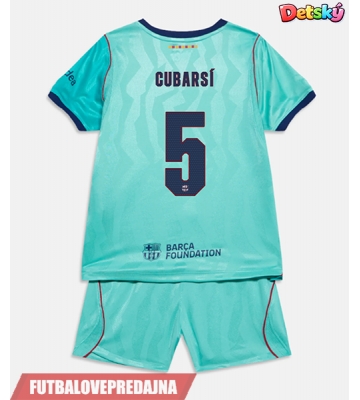 Lacne Dětský Futbalové dres Barcelona Pau Cubarsi #5 2026-27 Krátky Rukáv - Tretina (+ trenírky)